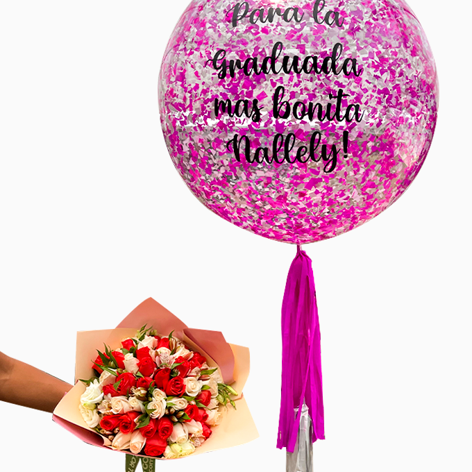 Bouquet de Globo "Superaste la meta"